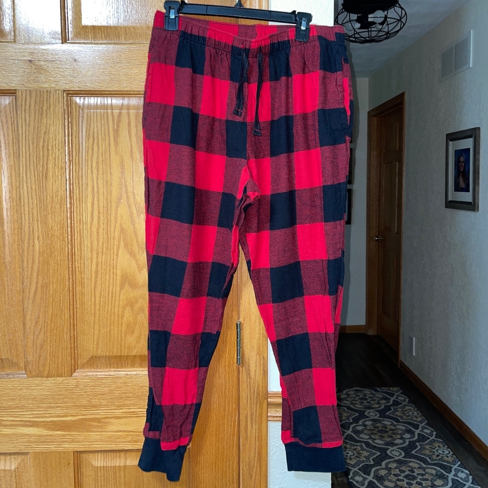 Old Navy Buffalo Plaid Flannel Jogger Pants sz M